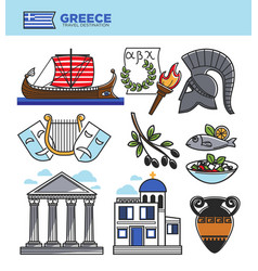 Cyprus travel landmarks symbols and tourist Vector Image