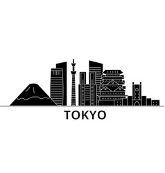 Tokyo japan architecture line skyline Royalty Free Vector