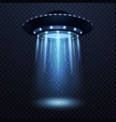 Ufo light alien sky beams ufo spaceship Royalty Free Vector