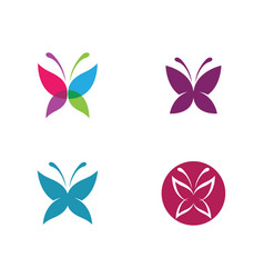 Beauty butterfly logo template icon design Vector Image