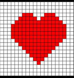 Cross-stitch heart pattern Royalty Free Vector Image