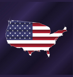 USA flag caligraphic text over map Royalty Free Vector Image