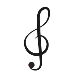 Music violin clef sign g-clef red icon Royalty Free Vector