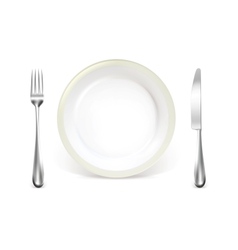 Dinner place setting Royalty Free Vector Image