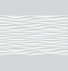 White wave pattern abstract 3d background Vector Image