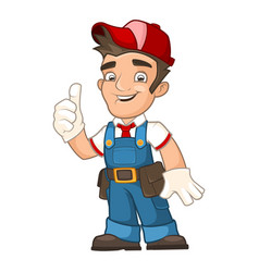 Construction worker plumber Royalty Free Vector Image