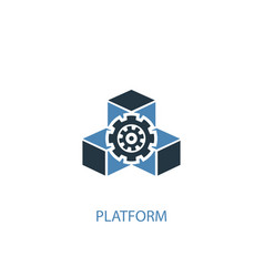 Knowledge concept 2 colored icon simple blue Vector Image