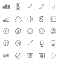 Line music icons royalty free vector image vectorstock