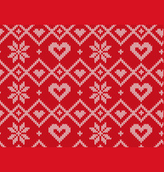 Winter holiday seamless knitted pattern Royalty Free Vector