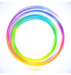 Abstract colorful rainbow circle frame Royalty Free Vector