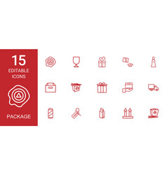 49 package icons Royalty Free Vector Image - VectorStock