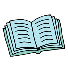 Open book sketch icon Royalty Free Vector Image