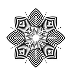 Circle radial lacy pattern Royalty Free Vector Image