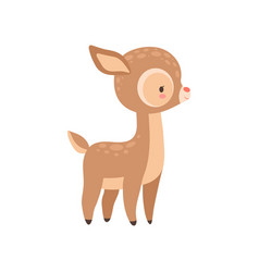 Cute baby deer adorable brown forest animal in Vector Image