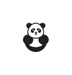 Panda icon logo design template Royalty Free Vector Image