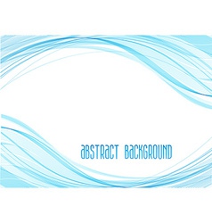 Abstract background with blue wave Royalty Free Vector Image