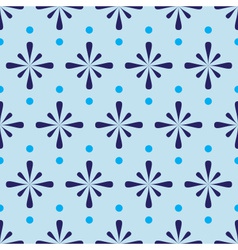 Abstract rounded rectangle blue seamless pattern Vector Image
