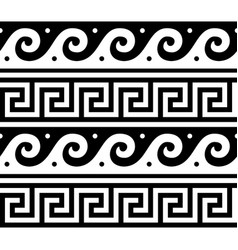 Ancient Vase With Greek Geometric Ornament Vector Images 22