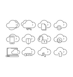 Secure Cloud Computing Royalty Free Vector Image