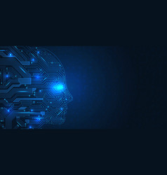 Artificial intelligence ai concept neural Vector Image