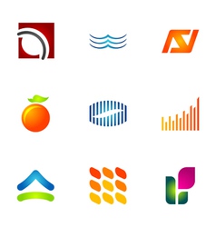 Logo design elements set 52 Royalty Free Vector Image