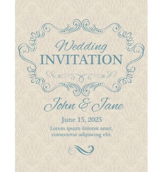 Invitation with calligraphy design elements in Vector Image