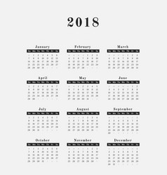 year calendar 2018