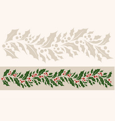 poinsettia border horizontal