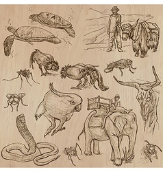 Animals - hand drawn pack Royalty Free Vector Image