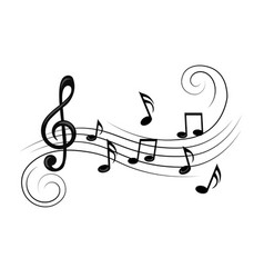 Music poster or notes staff icon Royalty Free Vector Image