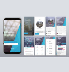 Design mobile application ui ux a set of Vector Image