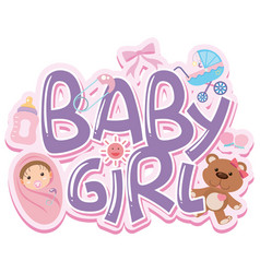 baby phrases vector images over 840 baby girl word