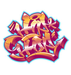 Hip-hop in golden graffiti funky style Royalty Free Vector