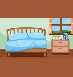 Part bedroom children scene in cartoon style Vector Image