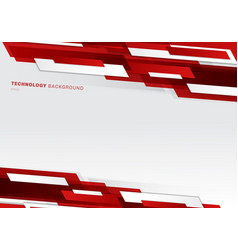 Abstract technology geometric red and black color Vector Image