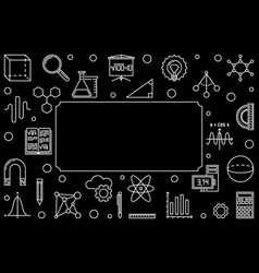 Stem horizontal frame science Royalty Free Vector Image