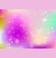 Unicorn background with rainbow mesh Royalty Free Vector