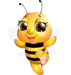 Beautiful cute bee Royalty Free Vector Image - VectorStock