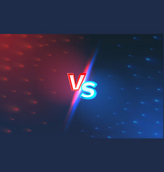 Versus game cover neon banner sport vs team Vector Image