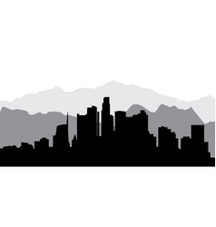 Los Angeles City Skyline Silhouette Vector Images (over 310)