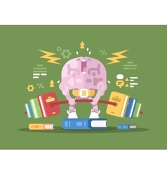 Brain lifting weight vector image