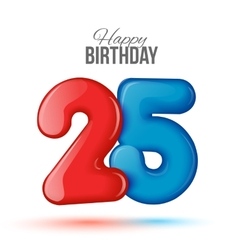 Birthday greeting card with numbers Royalty Free Vector