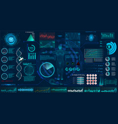 Healthcare futuristic scanning in hud style design