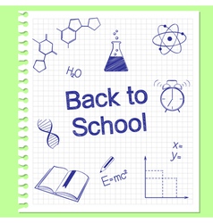 Mathematics school notebook template back to Vector Image
