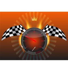Checkered flag speedometer Royalty Free Vector Image