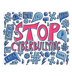 Stop cyberbullying quote concept design Royalty Free Vector