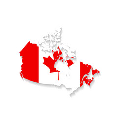 Ontario canada map with canadian national flag Vector Image