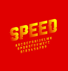 Speed style font Royalty Free Vector Image - VectorStock