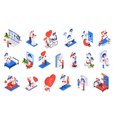 People in love icon set Royalty Free Vector Image