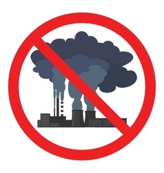 Stop air pollution sign Royalty Free Vector Image